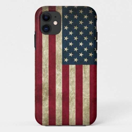 Grunge US Flag iPhone 11 Case