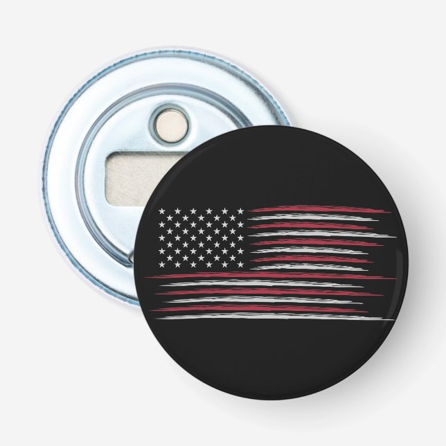 Grunge USA flag Bottle Opener (Front)