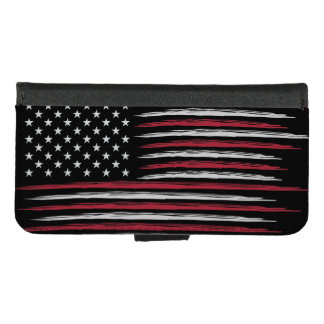 Grunge USA flag iPhone 8/7 Wallet Case
