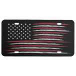 Grunge USA flag License Plate