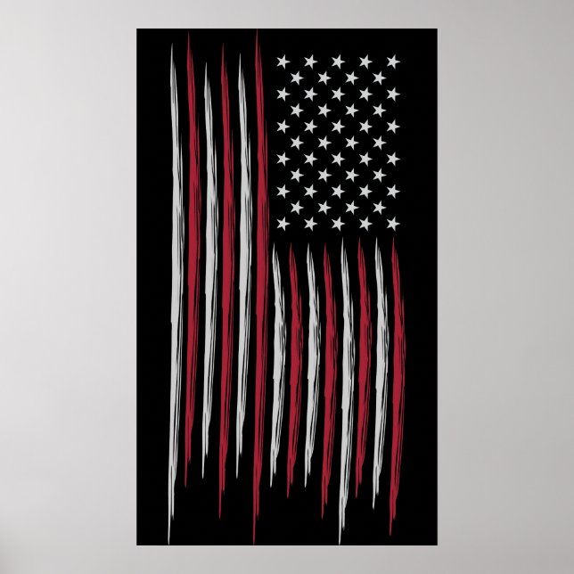 Grunge USA flag Poster (Front)