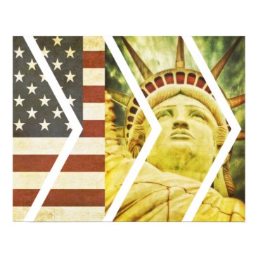 Grunge USA Flag Statue of Liberty Chevrons Poster Grunge USA Flag Statue of Liberty Chevrons Poster