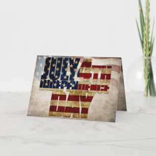 Grunge USA July 4th Independence Graphic Card