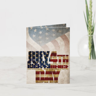 Grunge USA July 4th Independence Graphic Card