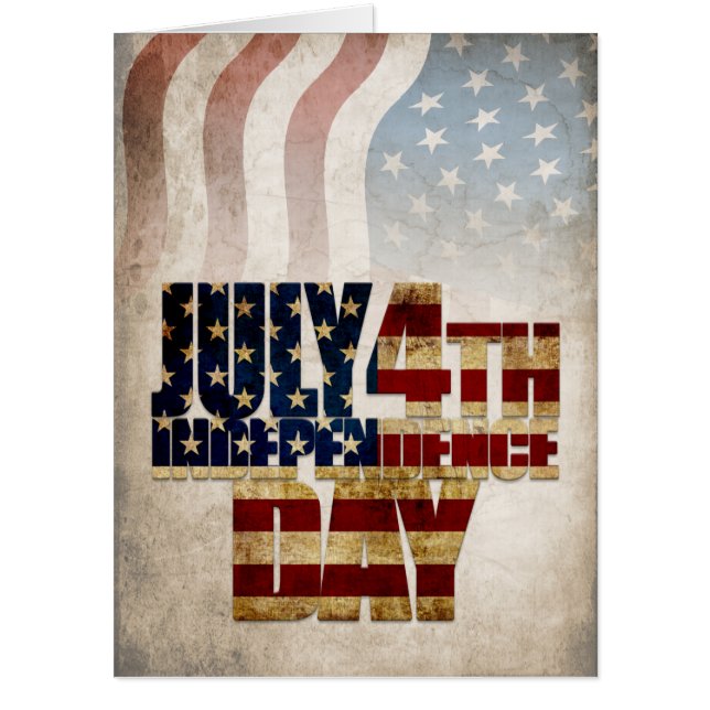 Grunge USA July 4th Independence Graphic Card (Front)