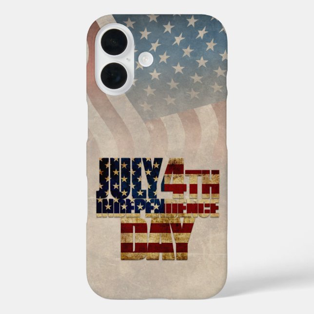 Grunge USA July 4th Independence Graphic Case-Mate iPhone Case (Back)