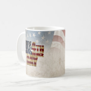 Grunge USA July 4th Independence Graphic Coffee Mug