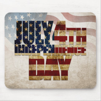 Grunge USA July 4th Independence Graphic Mouse Pad