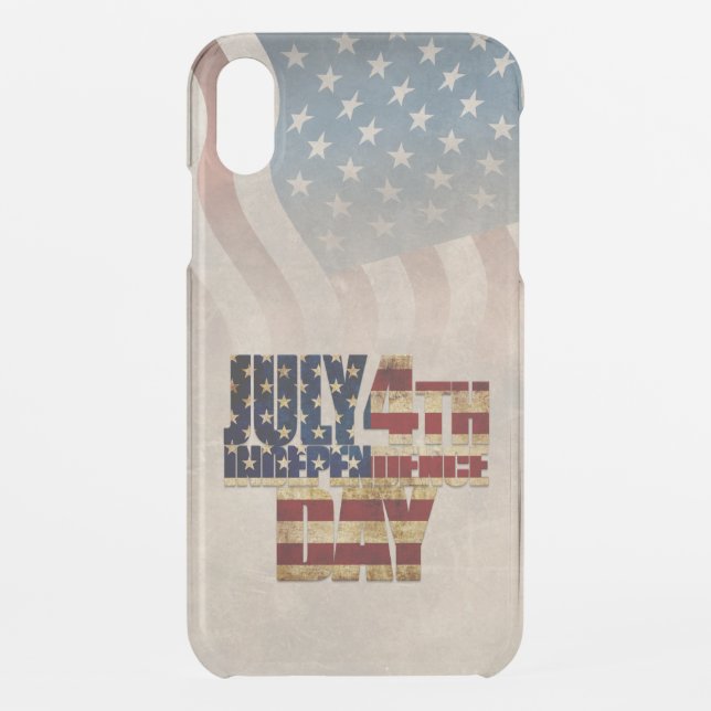 Grunge USA July 4th Independence Graphic Uncommon iPhone Case (Back)