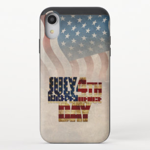 Grunge USA July 4th Independence Graphic iPhone XR Slider Case