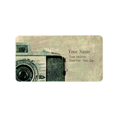 Grunge Vintage Camera Label