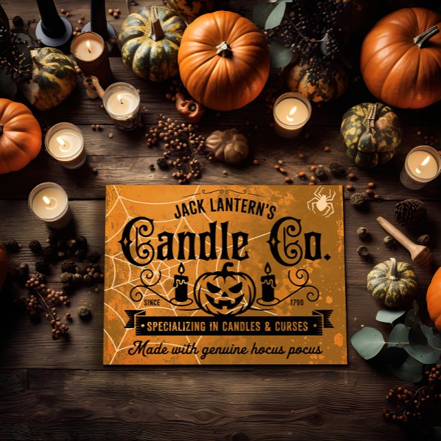 Grunge Vintage Jack Lantern's Candle Co Poster (Creator Uploaded)