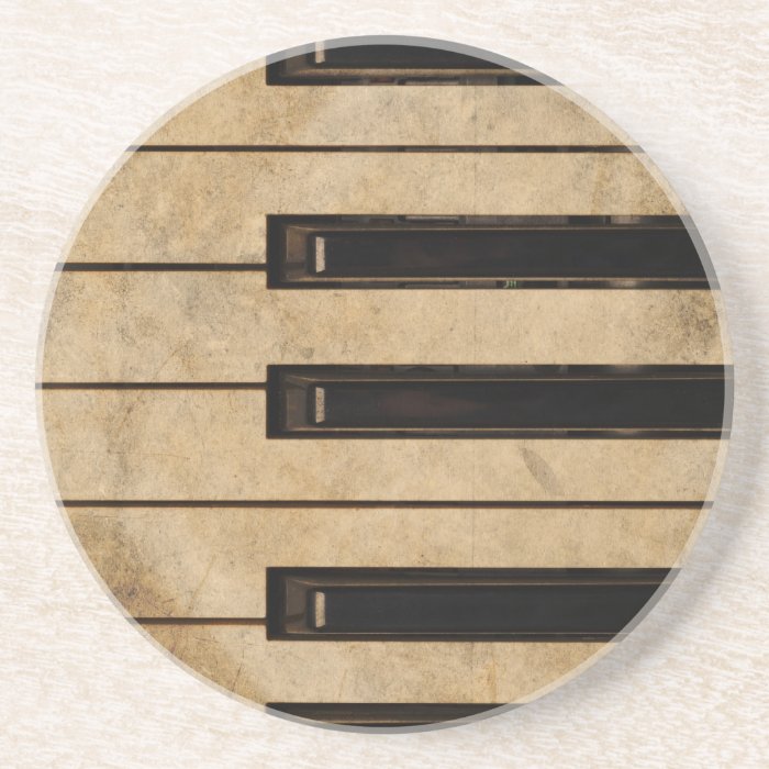 Grunge vintage piano coaster