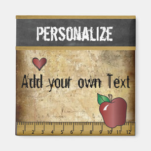 Grunge Vintage Rustic Teacher Design Magnet