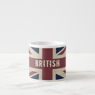 Grunge Vintage Union Jack BRITISH Espresso Cup
