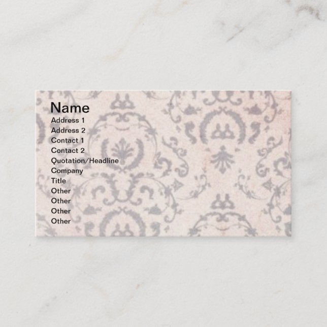 Grunge Vintage Wallpaper 2 Business Card (Front)