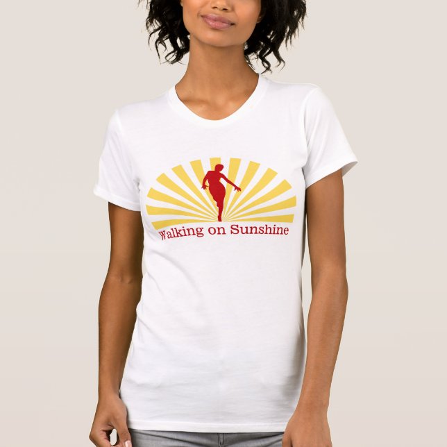 Grunge Walking On Sunshine T-Shirt (Front)