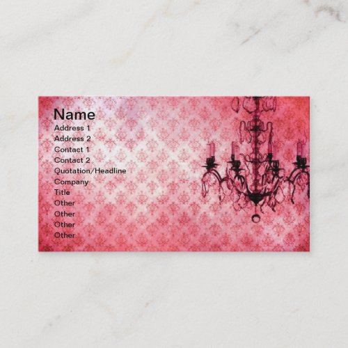 Grunge Wallpaper Chandelier 7 Business Card