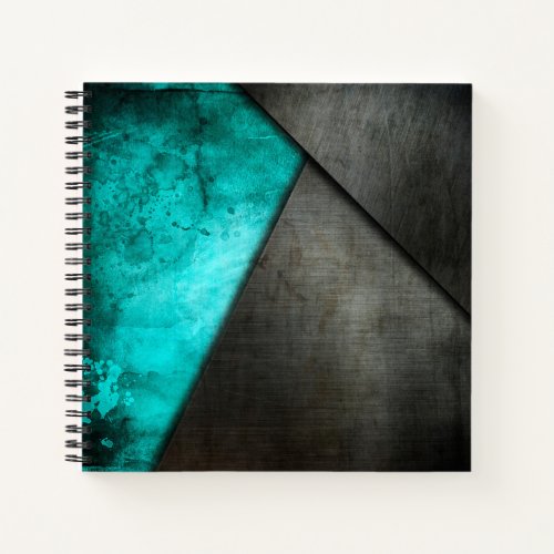 Grunge Watercolor and Metal Plate  Guestbook Notebook