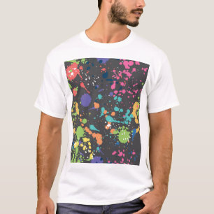Grunge Watercolor: Colorful Spots Pattern. T-Shirt