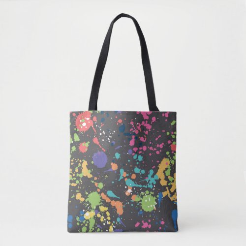 Grunge Watercolor Colorful Spots Pattern Tote Bag