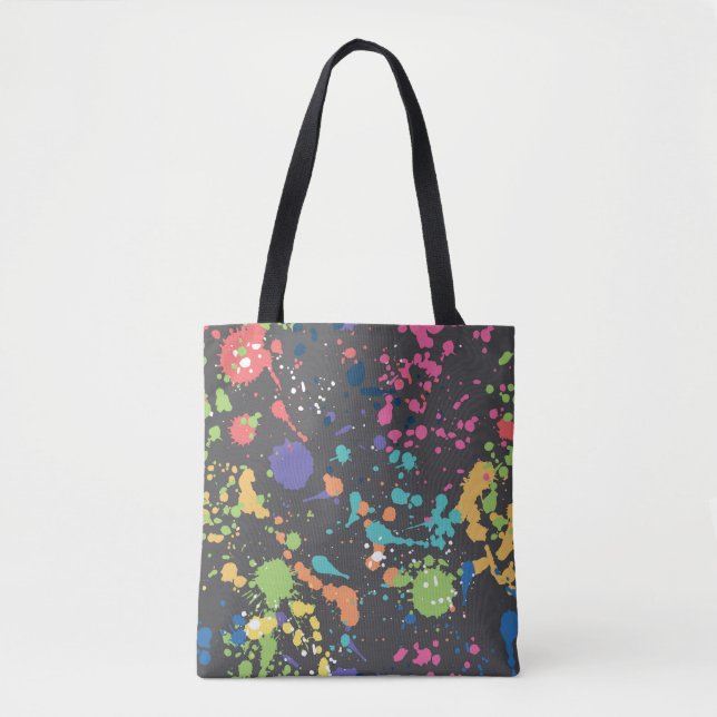 Grunge Watercolor: Colorful Spots Pattern. Tote Bag (Front)