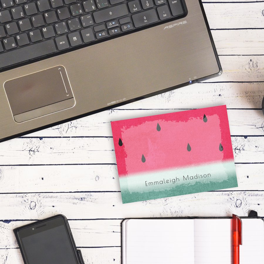 Grunge Watermelon Watercolor Custom Post-it Notes