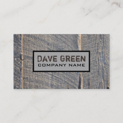grunge wood Renovation Carpentry Construction Business Card