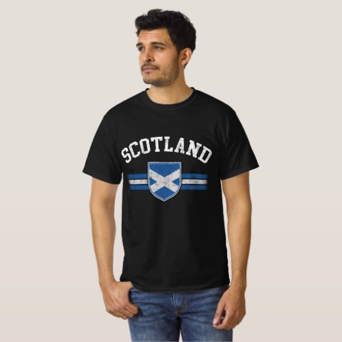 Grunge Worn Look Scotland Flag T_Shirt