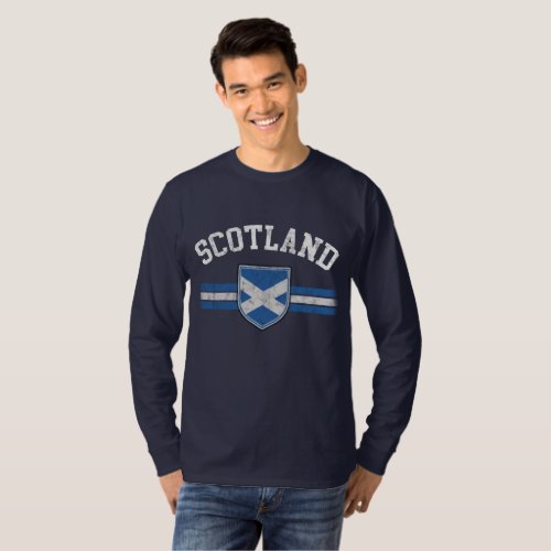 Grunge Worn Look Scotland Flag T_Shirt