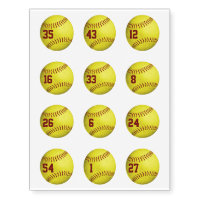 grunge yellow softball 12 tattoos w jersey number
