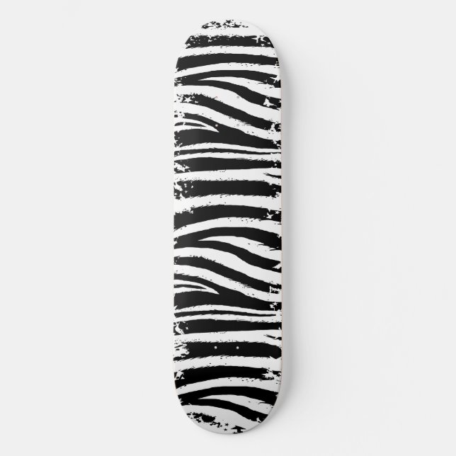 Grunge Zebra Skateboard Deck (Front)