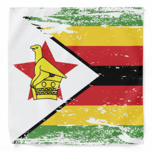 Grunge Zimbabwe Flag Bandana