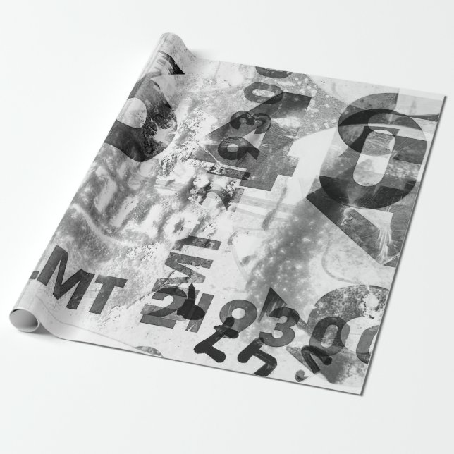 grungeabstract, aged, alternative, ancient, antiqu wrapping paper (Unrolled)
