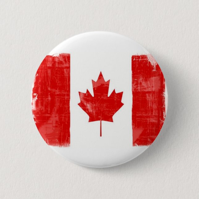 GrungeCanadianFlag-lg Pinback Button (Front)