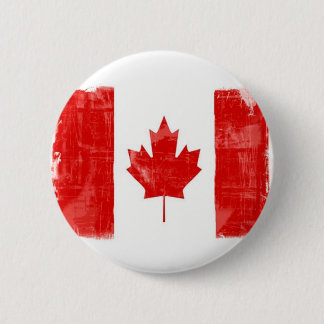 GrungeCanadianFlag-lg Pinback Button