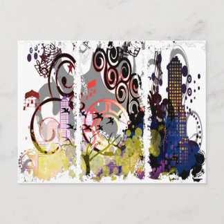 Grunged City Postcard