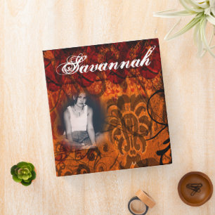 Grunged Damask Photo Binder