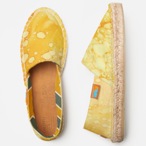 Grunged Up Yellow Abstract Espadrilles
