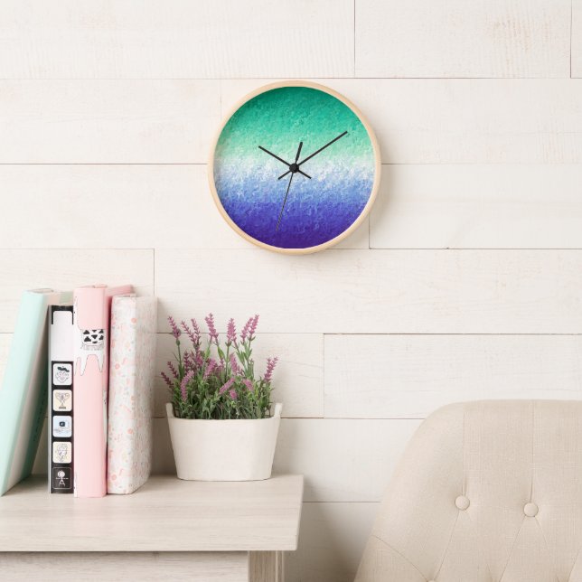 Grungy Abstract MLM Men Loving Men Pride Flag Clock (Reading Room)