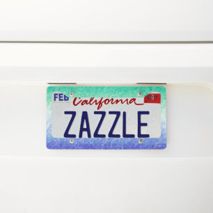 Grungy Abstract MLM Men Loving Men Pride Flag License Plate Frame