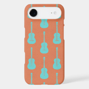 Grungy Acoustic Guitar Polkadot green orange iPhone 17 Air Case