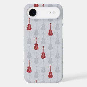 Grungy Acoustic Guitar Polkadot white red iPhone 17 Air Case