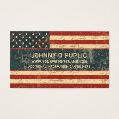 american flag business card