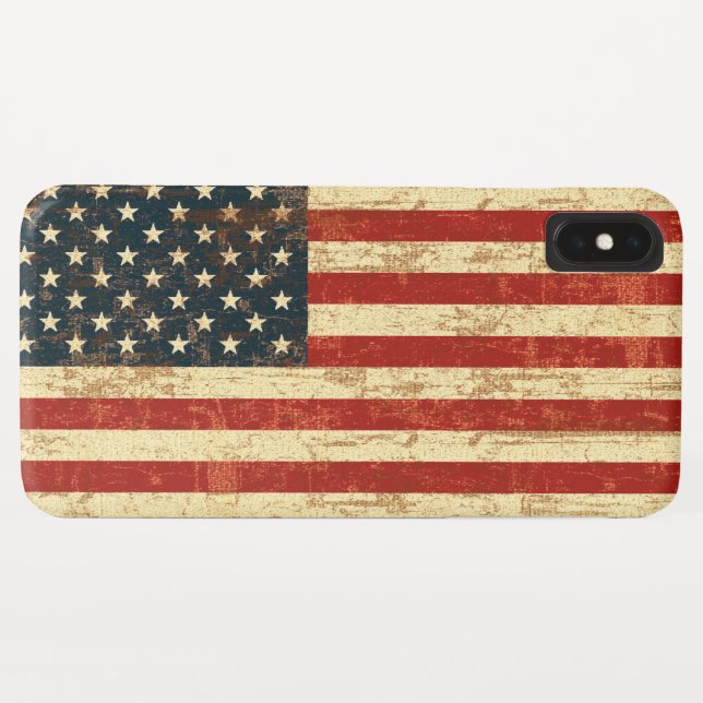 Grungy American Flag Case-Mate iPhone Case (Back (Horizontal))