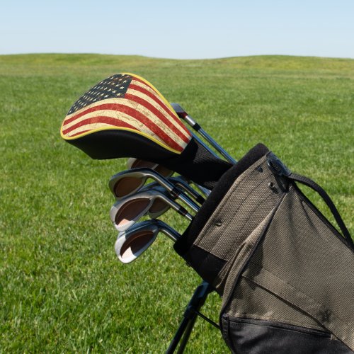 Grungy American Flag Golf Head Cover
