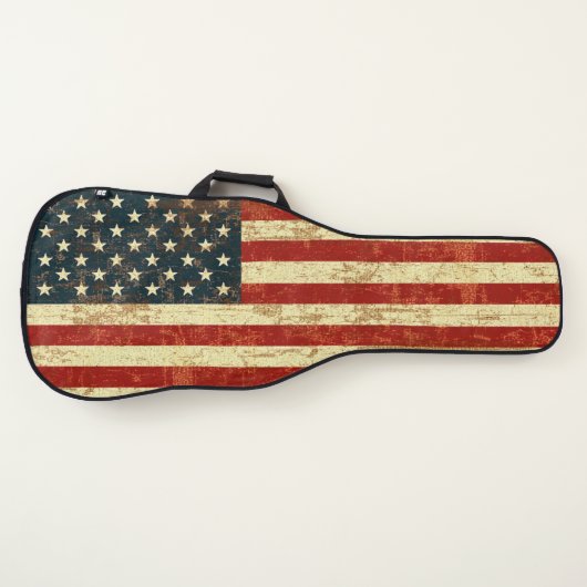 Grungy American Flag Guitar Case (Front)