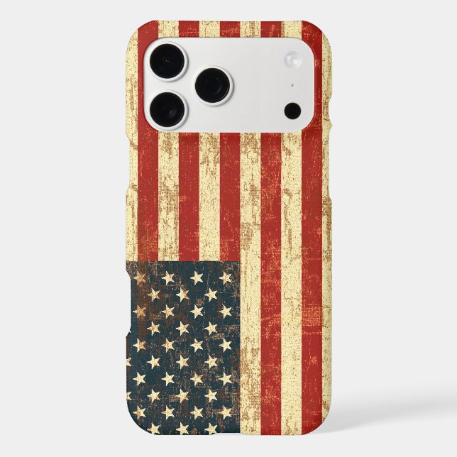 Grungy American Flag Iphone Case (Back)