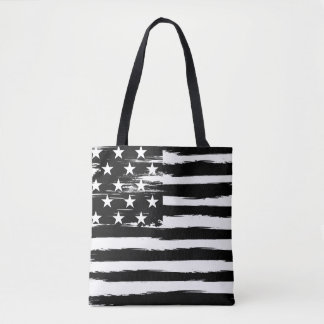 Grungy American Flag Tote Bag