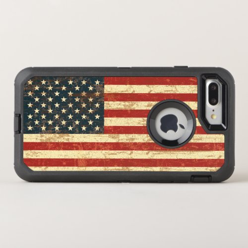 Grungy American Flag USA OtterBox Defender iPhone 8 Plus7 Plus Case
